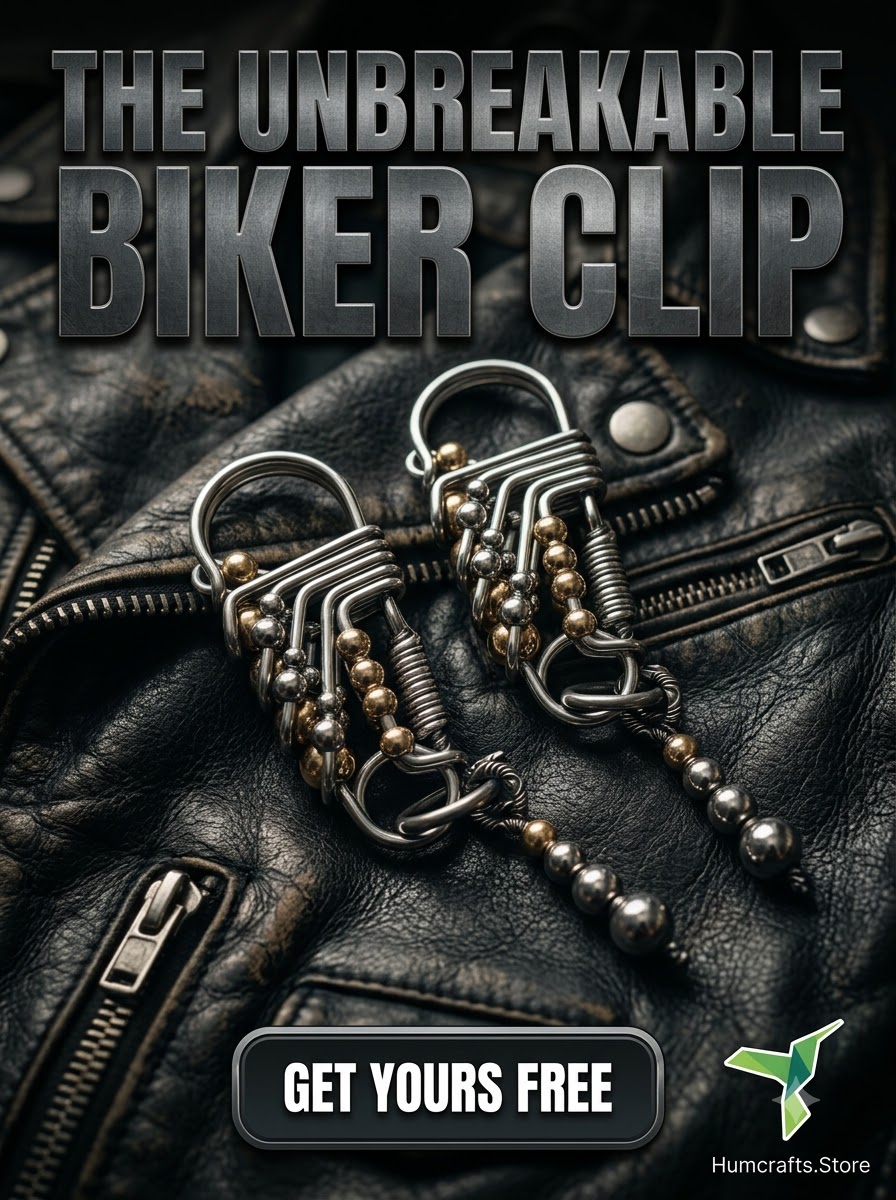 Handcrafted heavy duty biker keychain free gift