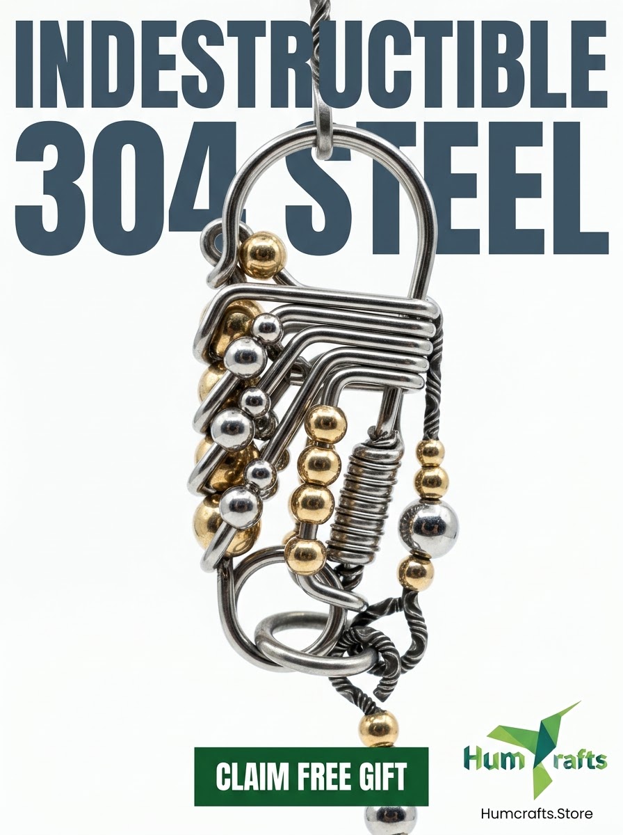 Indestructible stainless steel wire carabiner promo