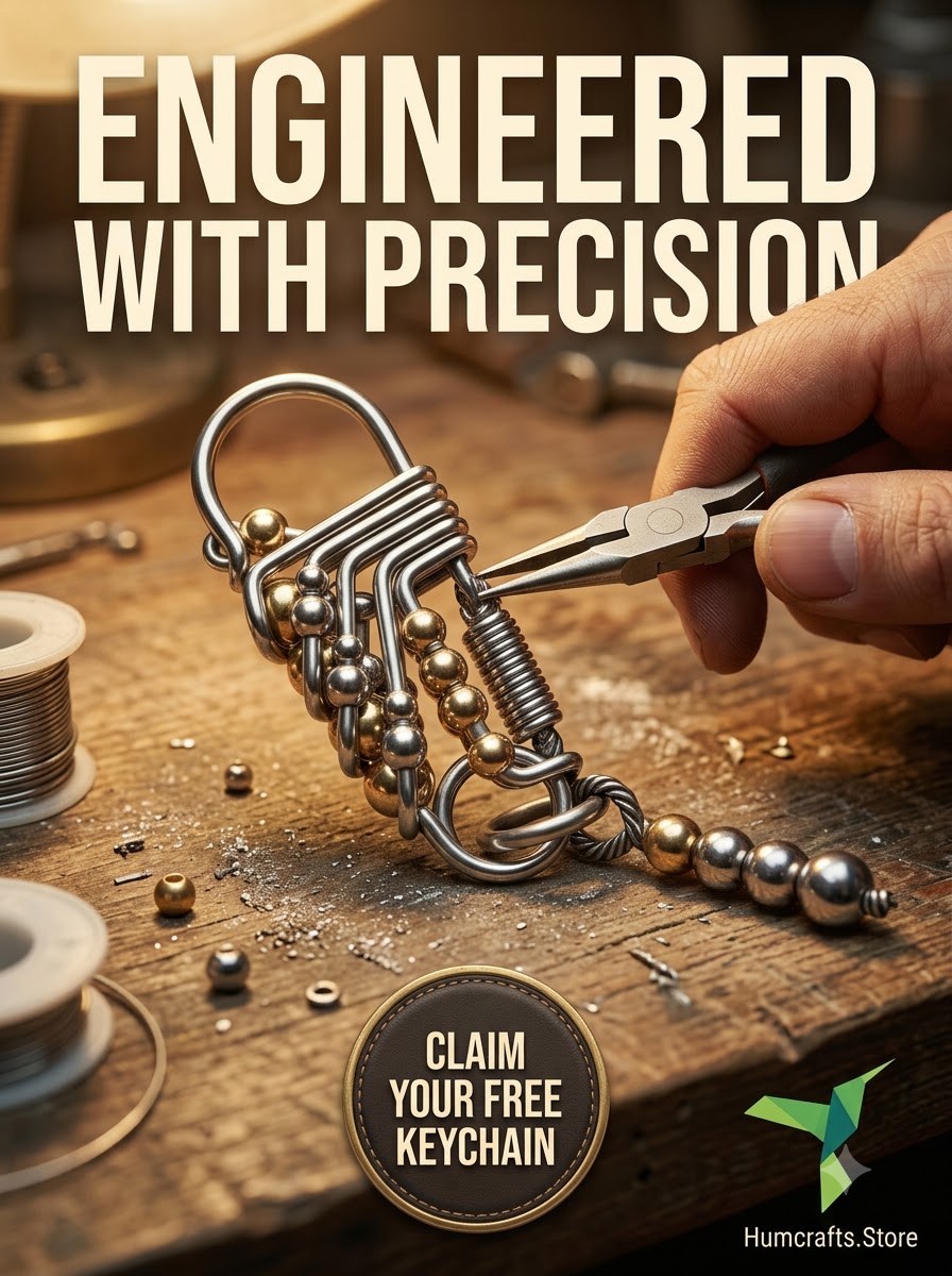 Precision engineered steel keyring free promo