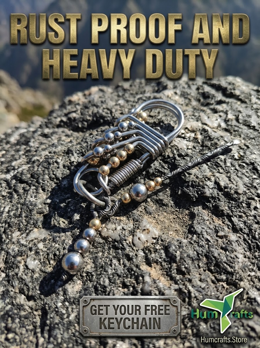 Rust proof heavy duty EDC keychain free sample