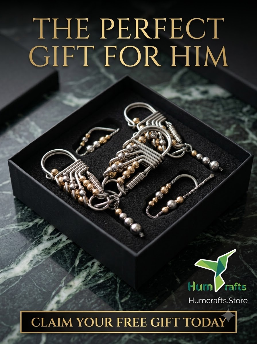 Unique handcrafted keychain gift for men