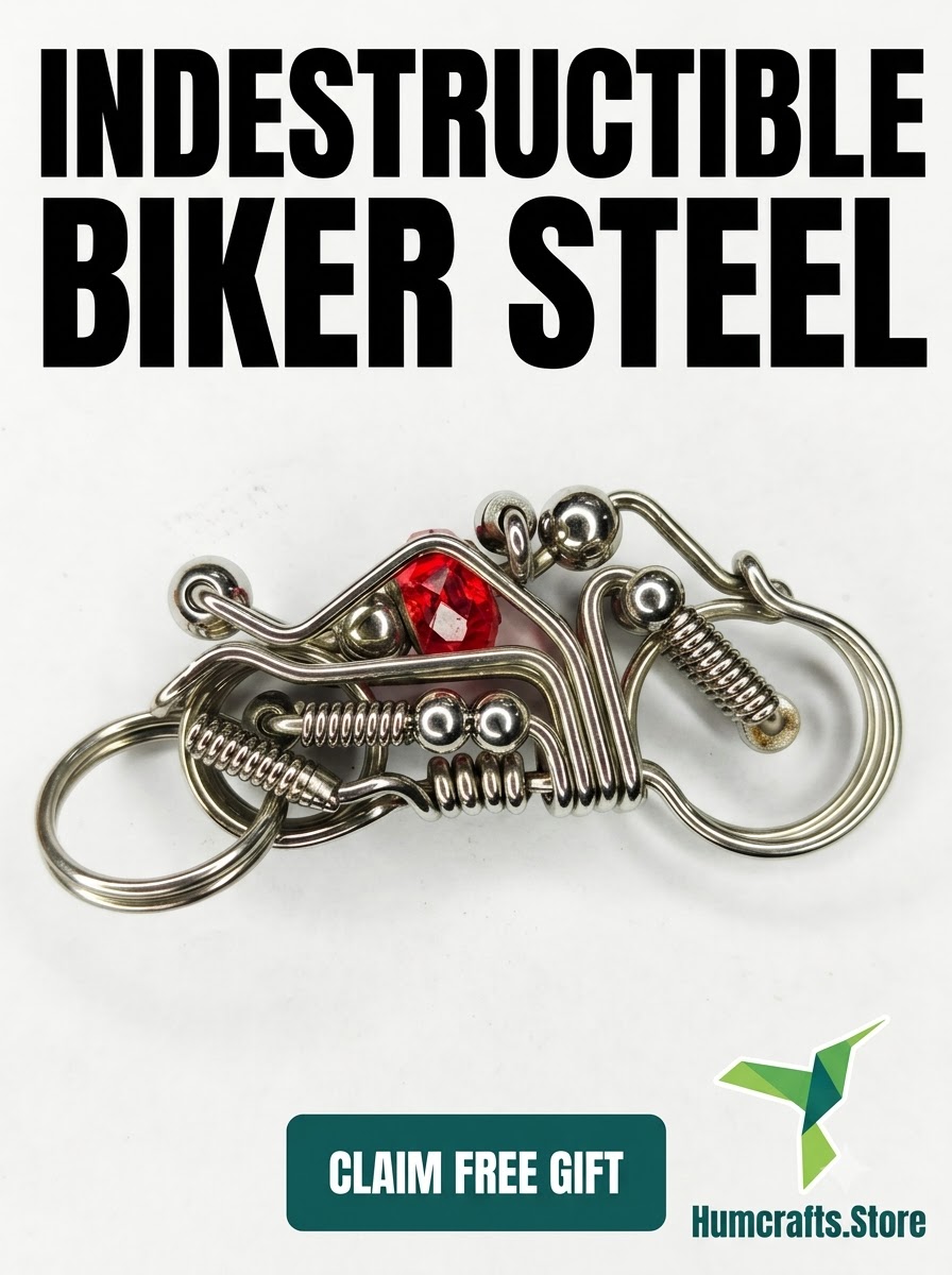 Heavy duty steel wire motorcycle keyring free worldwide