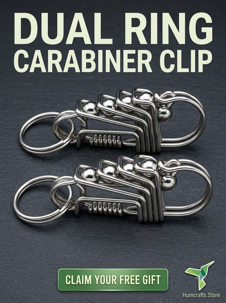 Minimalist handcrafted stainless steel carabiner keychain special gift 12