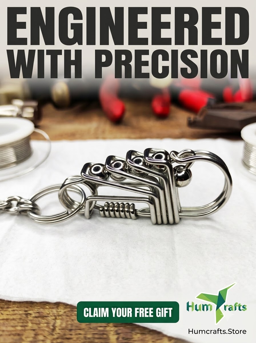 Minimalist handcrafted stainless steel carabiner keychain special gift 14