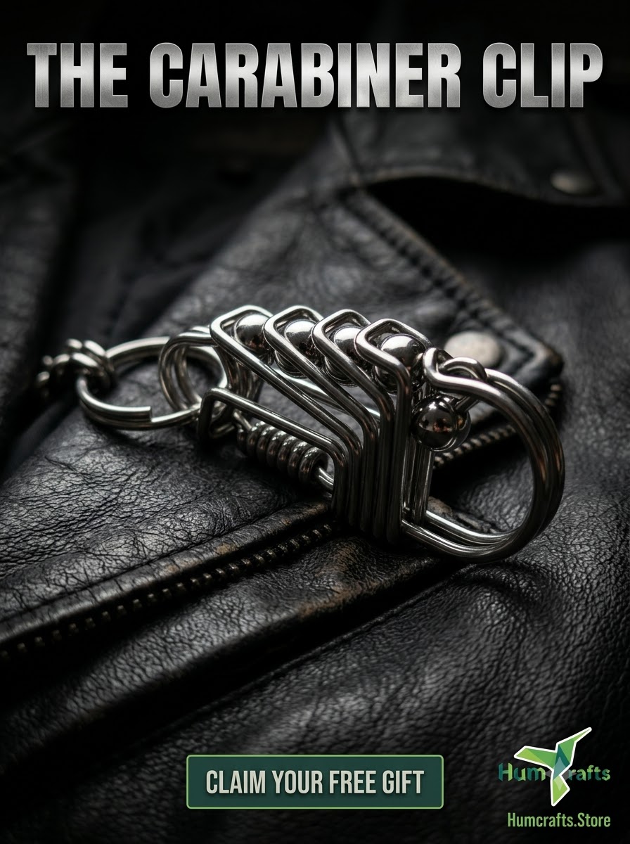 Minimalist handcrafted stainless steel carabiner keychain special gift 2