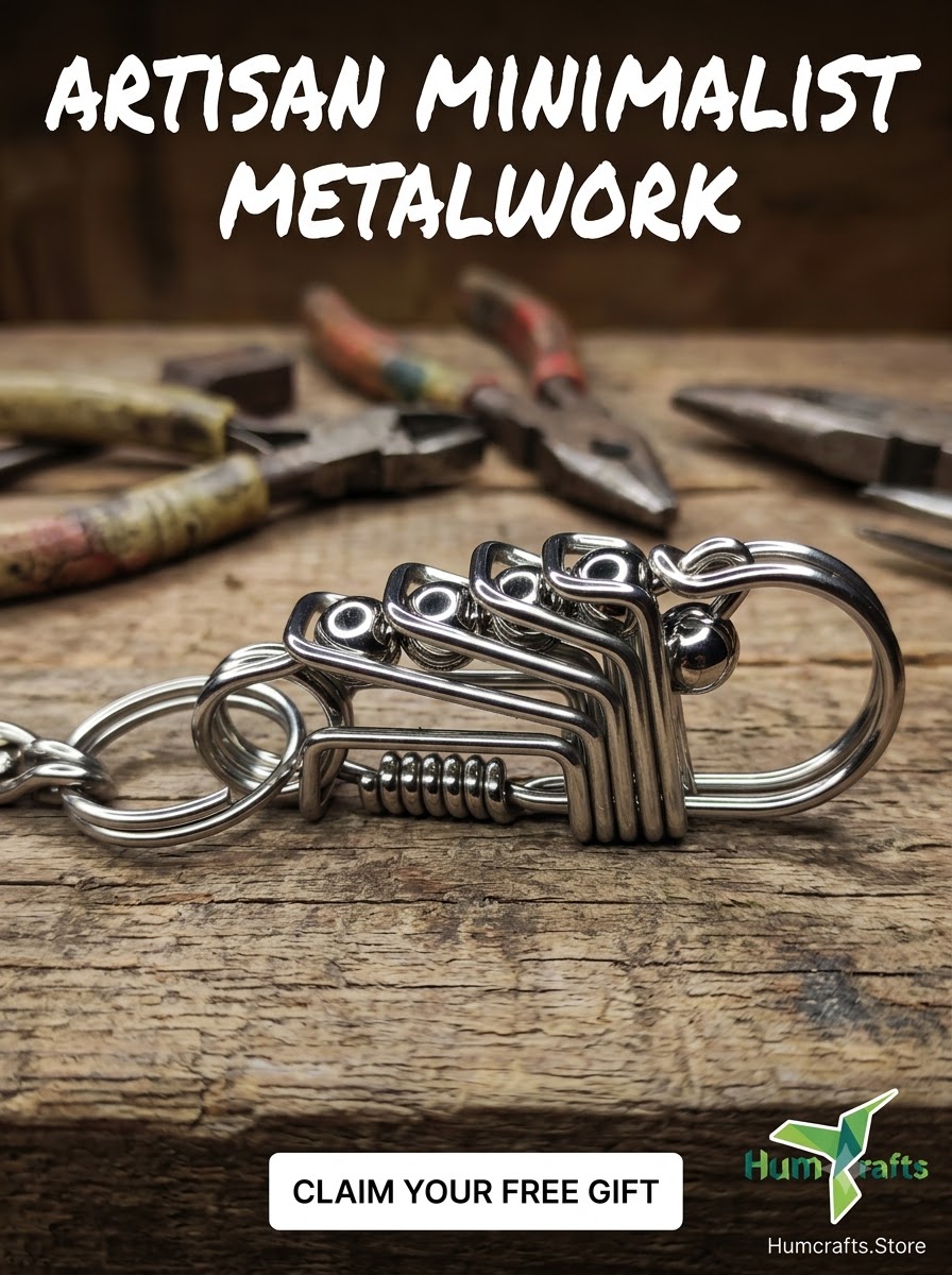Minimalist handcrafted stainless steel carabiner keychain special gift 3