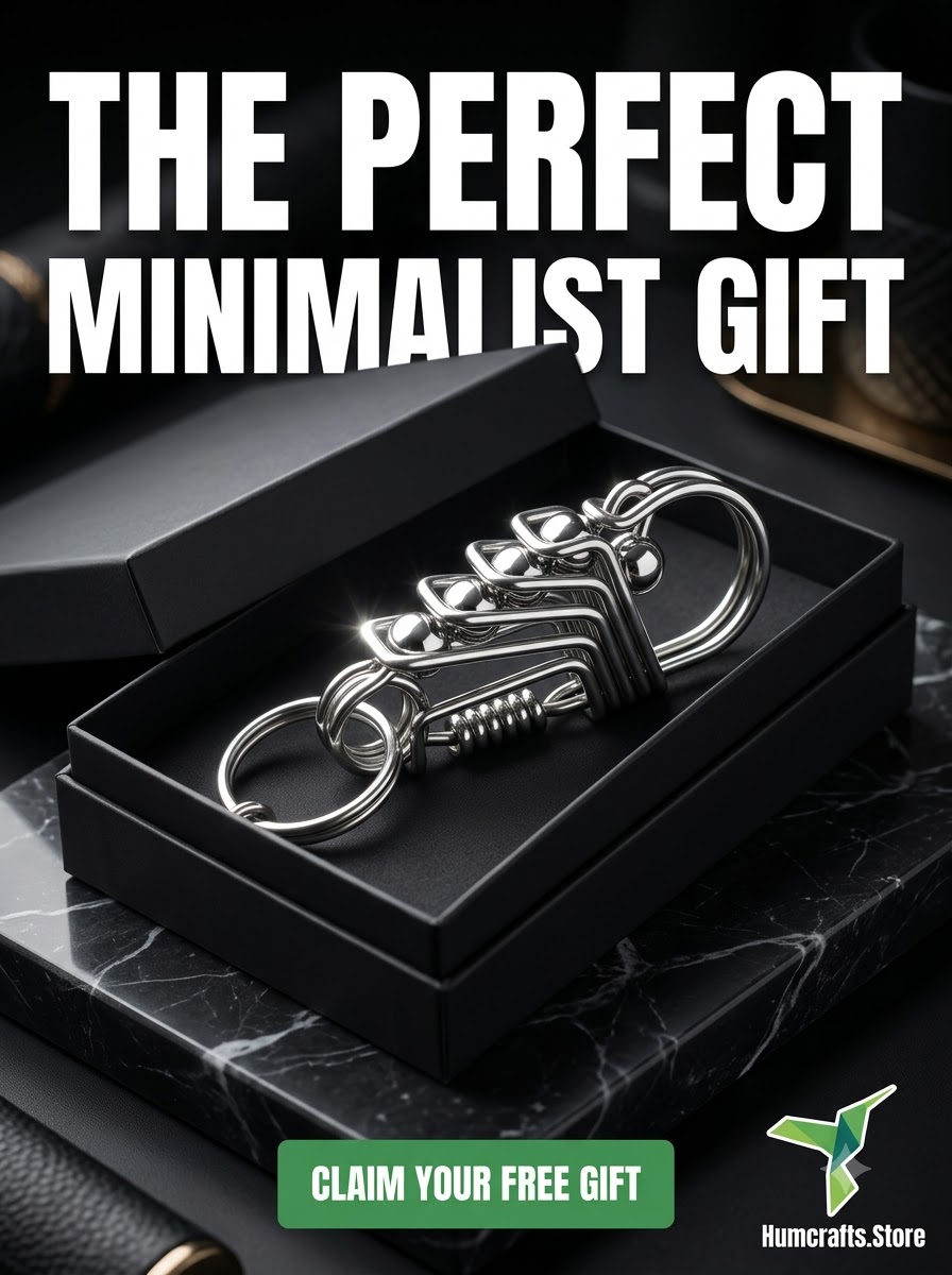 Minimalist handcrafted stainless steel carabiner keychain special gift 4