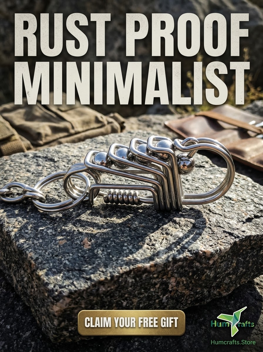 Minimalist handcrafted stainless steel carabiner keychain special gift 9